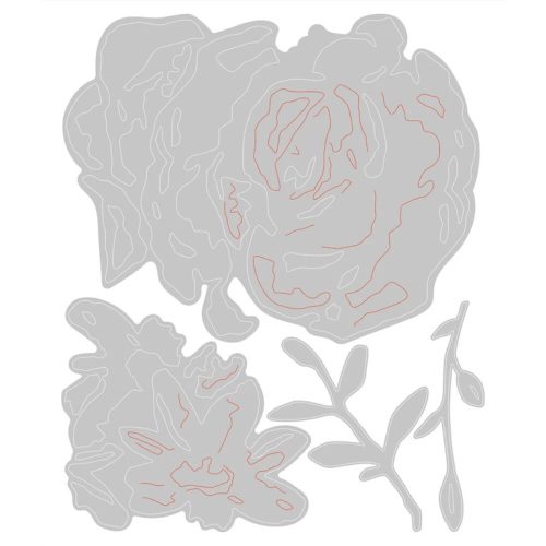 Sizzix Tim Holtz Thinlits stanssi – BRUSHSTROKE FLOWERS #4 - Image 4