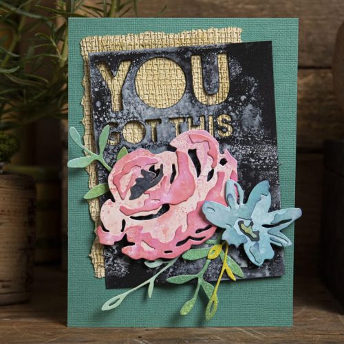 Sizzix Tim Holtz Thinlits stanssi – BRUSHSTROKE FLOWERS #4 - Image 2