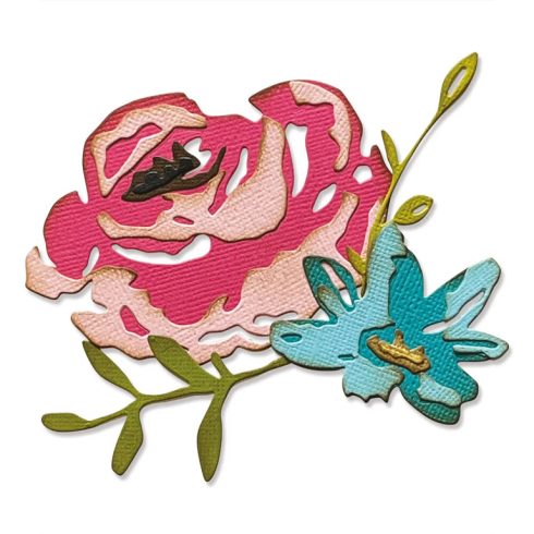 Sizzix Thinlits stanssi – BRUSHSTROKE FLOWERS 4 2