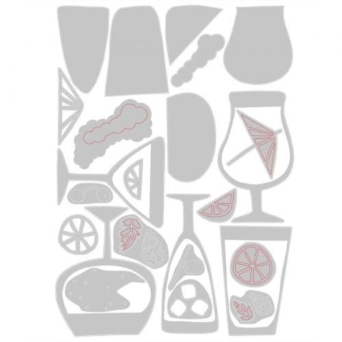 Sizzix Tim Holtz Thinlits stanssi – HAPPY HOUR - Image 6