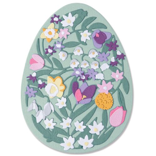 Sizzix Thinlits stanssi – INTRICATE FLORAL EGG - Bild 2