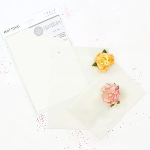 Tonic Studios Foamiran Cotton White – Softis valkoinen A4 (10kpl)1