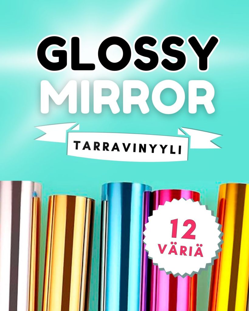 glossy mirror vinyl chrome banneri mobiili