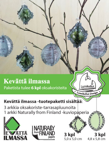 Kevättä ilmassa Oksakoristeet Koivu vihreä (6kpl)