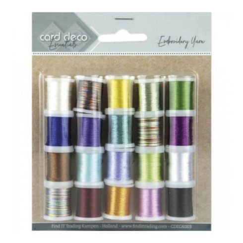 Card Deco Embroidery Yarn Mix003 – kirjontalangat (20kpl)
