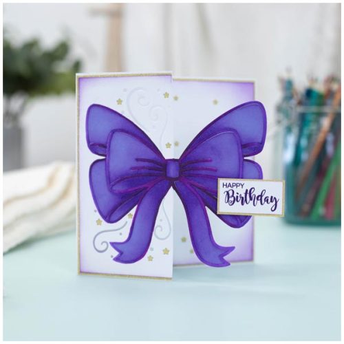 Crafter's Companion Half Create-a-Card stanssi – BONNY BOW - Image 2