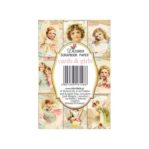 Decorer – Cards & Girls korttikuvat 7 x 10,8 cm (24 kpl) - Image 2