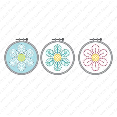 Lawn Fawn stanssi – EMBROIDERY HOOP FLOWER ADD-ON - Image 4