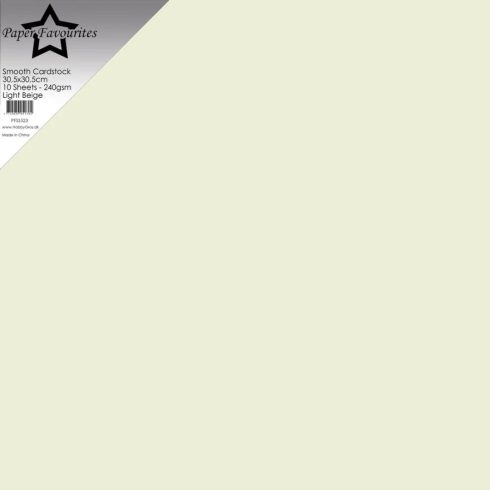 Paper Favourites Smooth Cardstock Light Beige – Kartonki 30x30cm 240g (10 kpl)