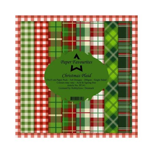 Paper Favourites – Christmas Plaid paperilajitelma 15 x 15 cm