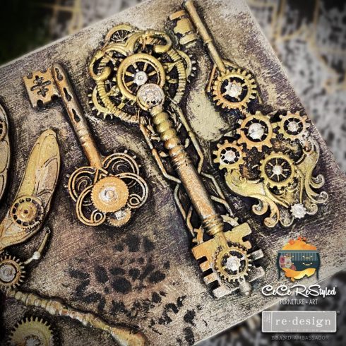 Re·Design with Prima – Locks And Keys Decor Mould 13x20cm3