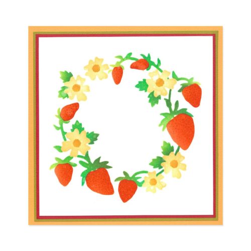Sizzix Light Layered Stencils sapluunat – STRAWBERRY WREATH - Bild 3