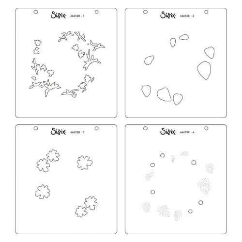 Sizzix Light Layered Stencils sapluunat – STRAWBERRY WREATH - Bild 4