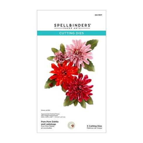 Spellbinders stanssi – POM POM DAHLIA AND LADYBUGS
