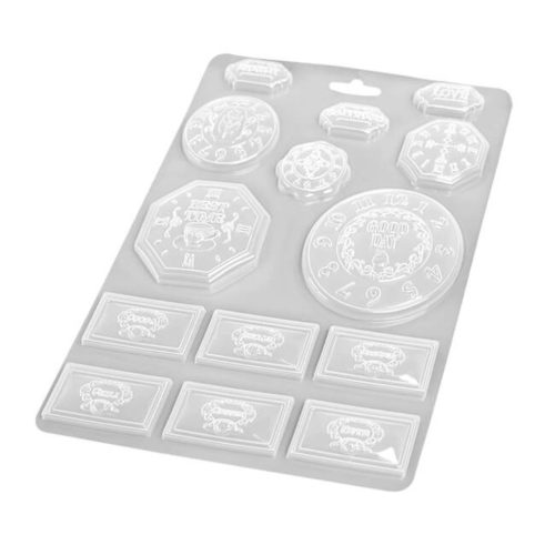 Stamperia – Coffee and Chocolate Clocks Soft Mould muotti A4 - Image 2