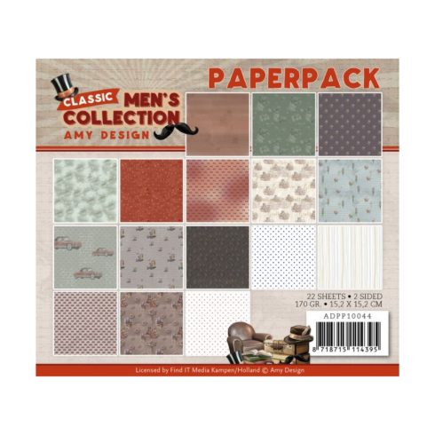 Amy Design – Men's Collection paperilajitelma 15 x 15 cm