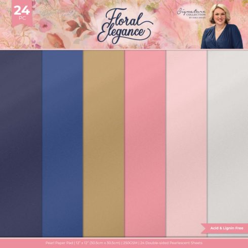 Crafter’s Companion Floral Elegance – Pearl kartonkilajitelma 30,5 x 30,5 cm