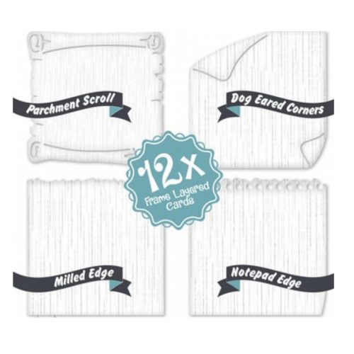 Frame Layered Cards – Koristekartonki lajitelma 12,8 x 12,8 cm (12 kpl)