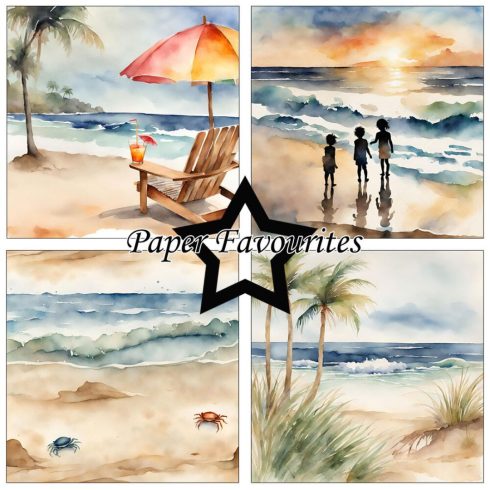 Paper Favourites – Beachy paperilajitelma 15 x 15 cm 1