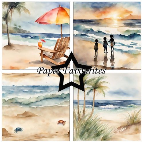 Paper Favourites – Beachy paperilajitelma 15 x 15 cm - Bild 3