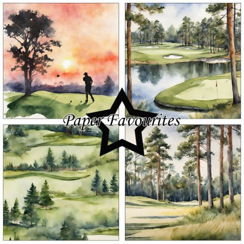Paper Favourites – Golfing paperilajitelma 15 x 15 cm - Image 2