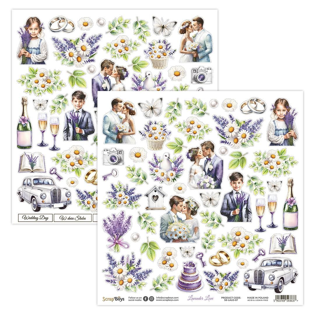 ScrapBoys – Lavender Love paperilehtiö 30 x 30 cm - Image 8