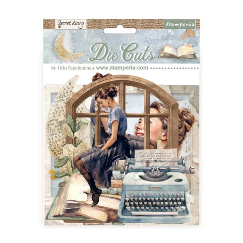 Stamperia – Die Cuts Secret Diary isot kartonkikuvat (35 kpl)