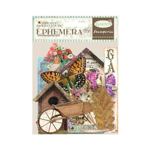 Stamperia – Ephemera Garden leikekuvat liimataustalla (42 kpl)