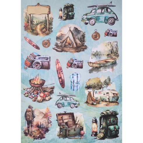 Studio Light Die Cut Designer Paper Pad – Adventure Awaits paperilehtio A4 6