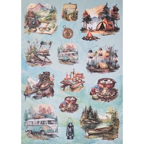 Studio Light Die-Cut Designer Paper Pad – Adventure Awaits paperilehtiö A4 - Bild 2