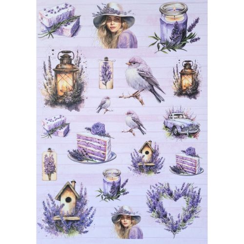 Studio Light Die-Cut Designer Paper Pad – Lavender Season paperilehtiö A4 - Image 2