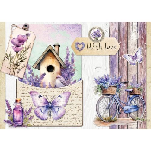 Studio Light Die-Cut Designer Paper Pad – Lavender Season paperilehtiö A4 - Image 9