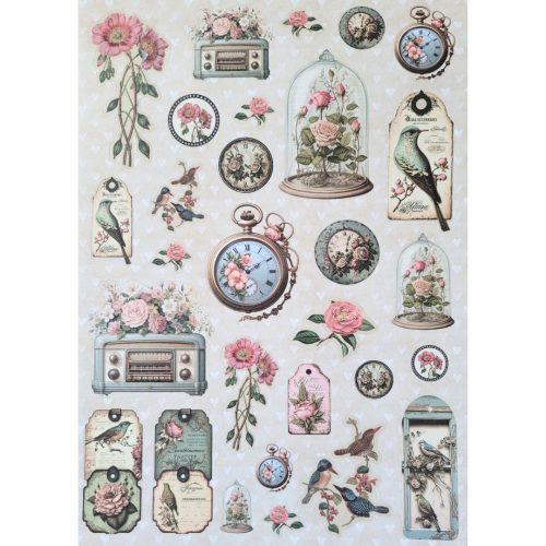 Studio Light Die-Cut Designer Paper Pad – Shabby Chic paperilehtiö A4 - Image 2