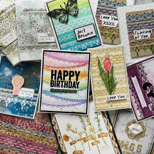 Tim Holtz Stampers Anonymous – Crochet Trims leimasinsetti - Image 2