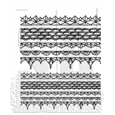Tim Holtz Stampers Anonymous – Crochet Trims leimasinsetti