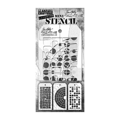 Tim Holtz Stampers Anonymous – Mini Stencil Set 59 sapluunat