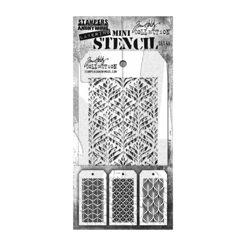 Tim Holtz Stampers Anonymous – Mini Stencil Set 60 sapluunat