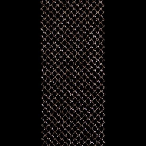 Verkkonauha 5cm x 1m metallinhohtoinen antiikkiruskea