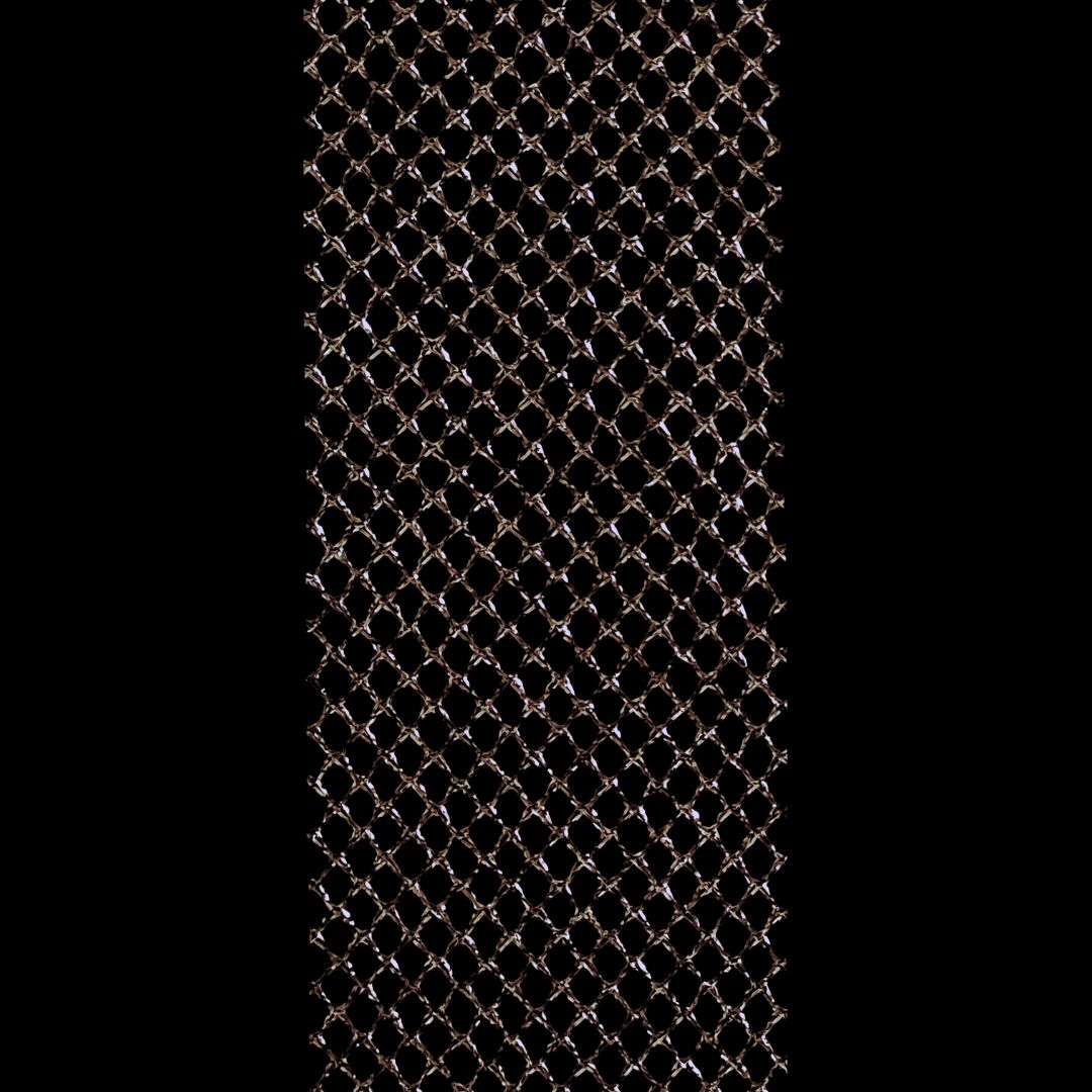 Verkkonauha 5cm x 1m metallinhohtoinen antiikkiruskea