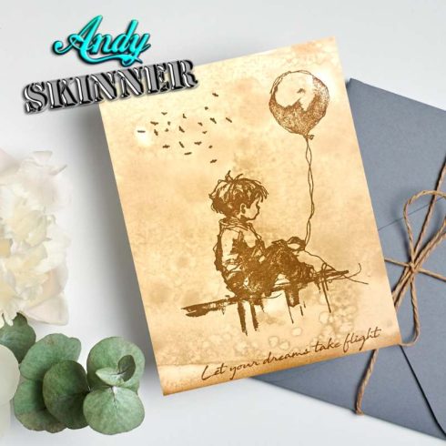 Andy Skinner Rubber Stamp – Nowhere To Go But Up leimasinsetti10
