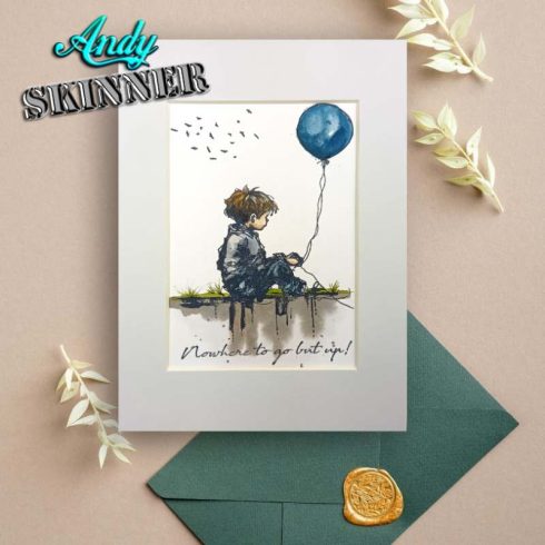Andy Skinner Rubber Stamp – Nowhere To Go But Up leimasinsetti11