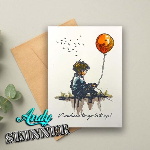 Andy Skinner Rubber Stamp – Nowhere To Go But Up leimasinsetti13