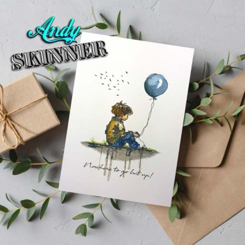 Andy Skinner Rubber Stamp – Nowhere To Go But Up leimasinsetti7