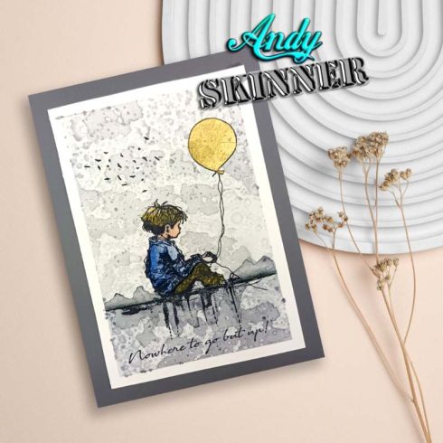 Andy Skinner Rubber Stamp – Nowhere To Go But Up leimasinsetti8
