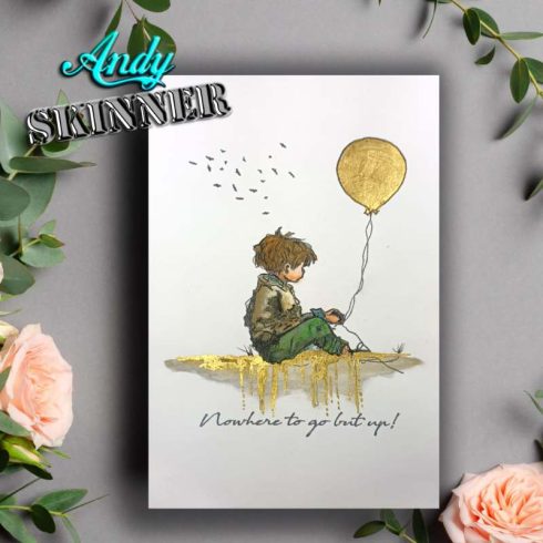 Andy Skinner Rubber Stamp – Nowhere To Go But Up leimasinsetti9