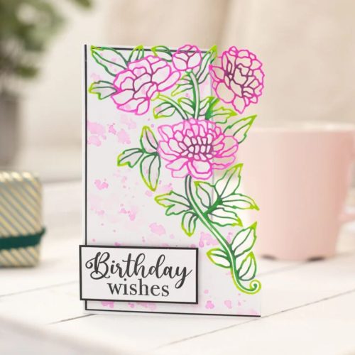 Crafter's Companion Edgeables stanssi – DELIGHTFUL PEONIES - Image 2