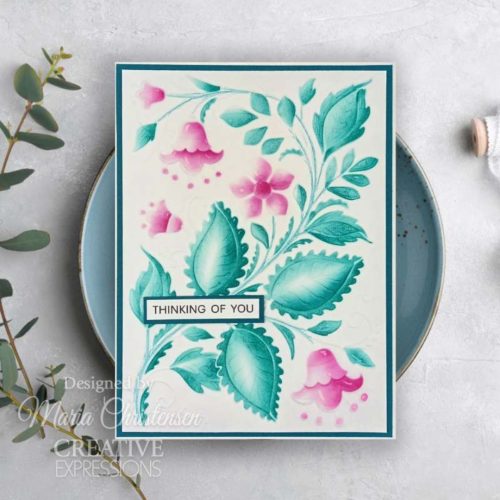Creative Expressions Colouring Stencil sapluunat – FOLK ART BLOOMS (2kpl) - Image 3