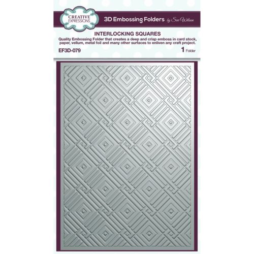 Creative Expressions 3D kohokuviointikansio – INTERLOCKING SQUARES