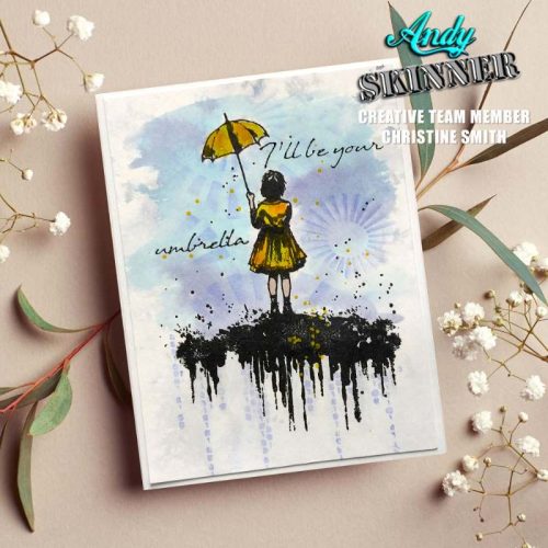 Andy Skinner Rubber Stamp – I'll Be Your Umbrella leimasinsetti - Image 2