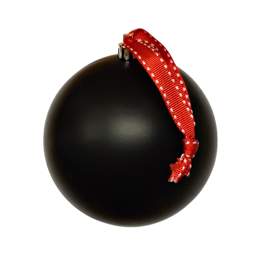 Musta joulupallo Ø 10 cm (1 kpl)